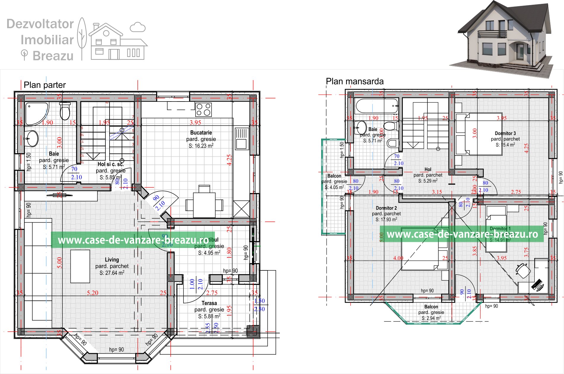 Casa de vanzare Breazu Schita Proiect 2 - Case de vanzare Breazu