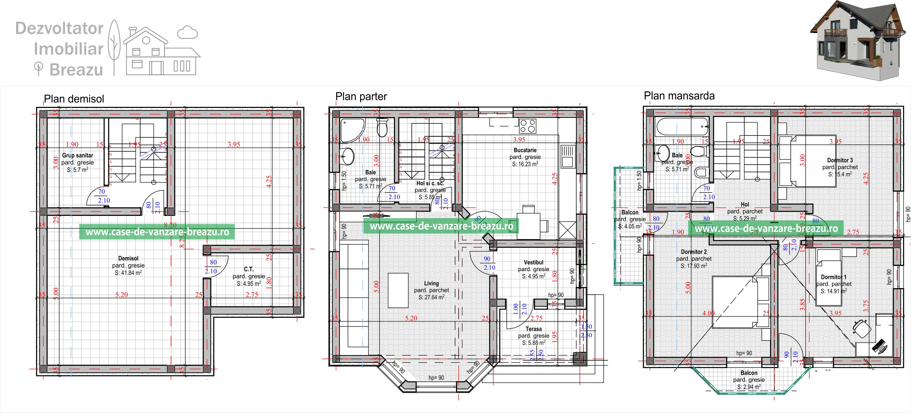 Casa de vanzare Breazu Schita Proiect 4 - Case de vanzare Breazu