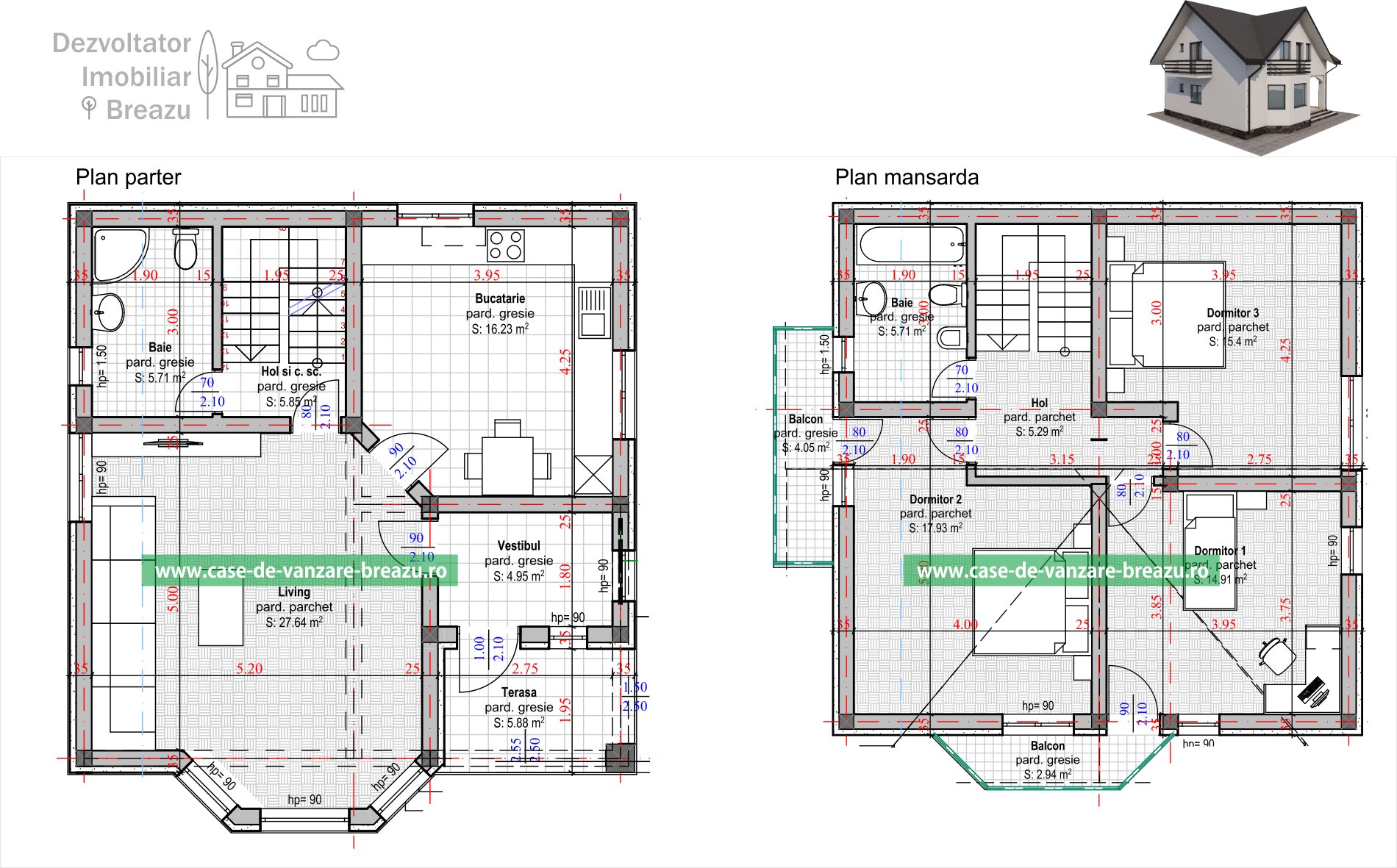 Casa de vanzare Breazu Schita Proiect 5 - Case de vanzare Breazu