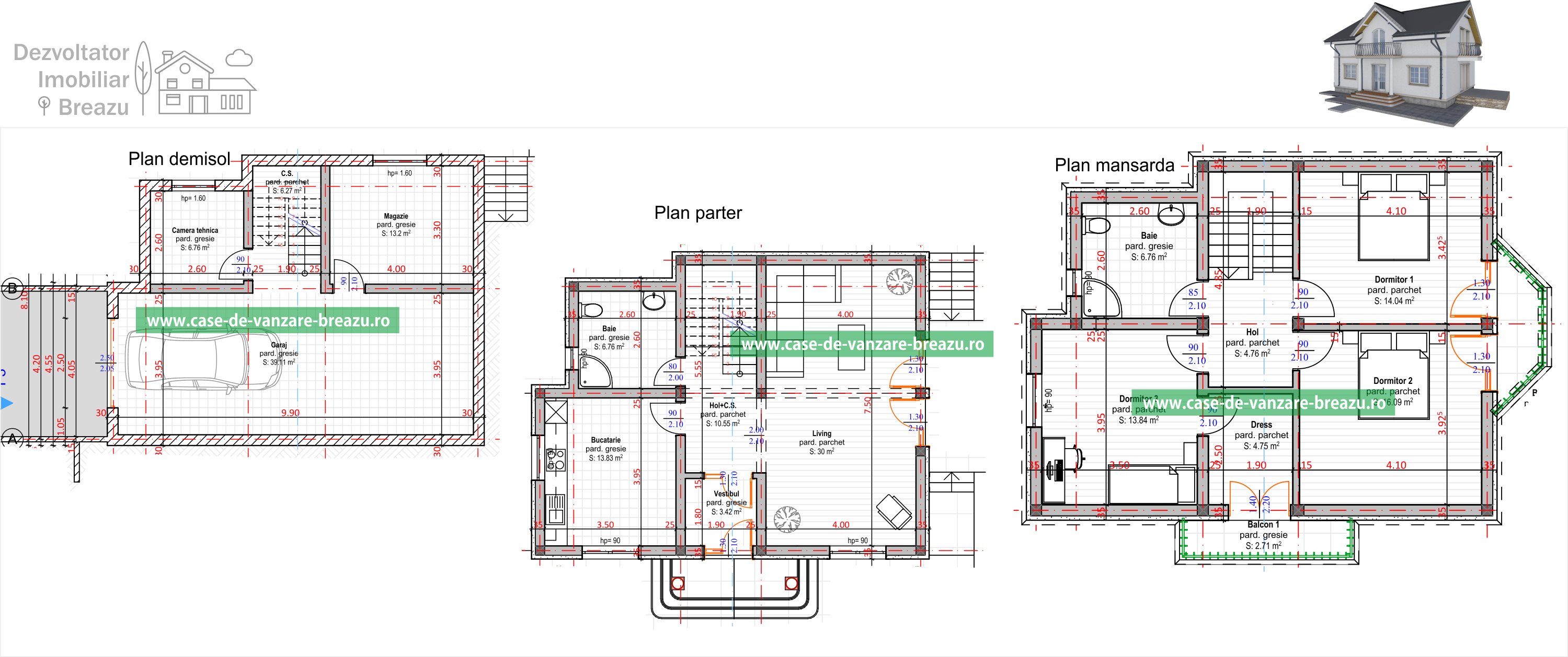 Casa de vanzare Breazu Schita Proiect 8 - Case de vanzare Breazu