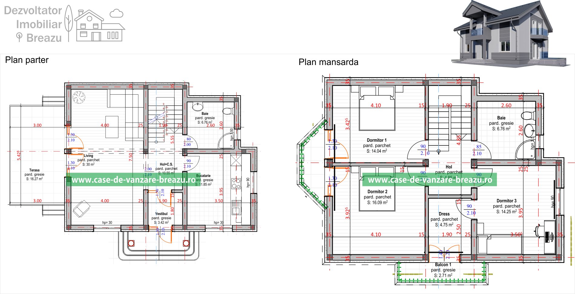 Casa de vanzare Breazu Schita Proiect 9 - Case de vanzare Breazu